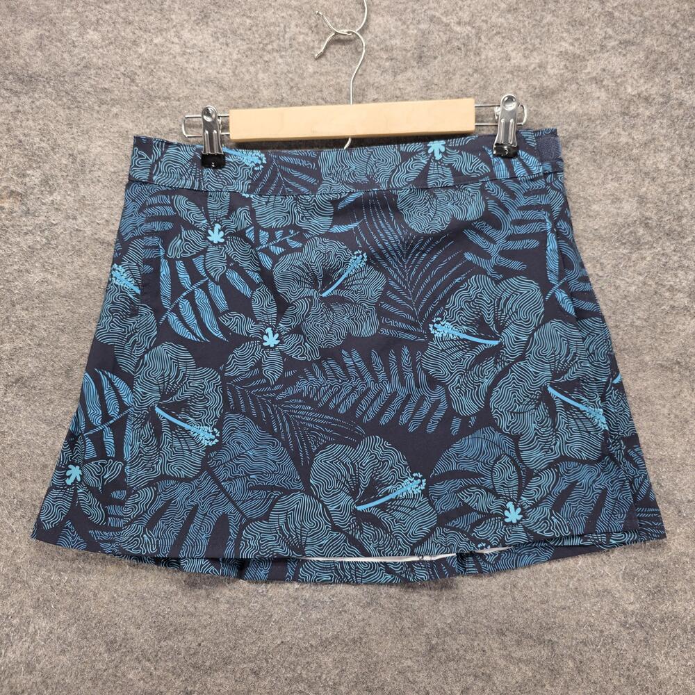 RipSkirt Skirt Womens S Blue Floral Short Wrap Tropical Stretch Casual Beach